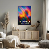Bismarck North Dakota Scenic Minimalist Souvenir Poster