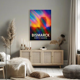 Bismarck North Dakota Scenic Minimalist Souvenir Poster