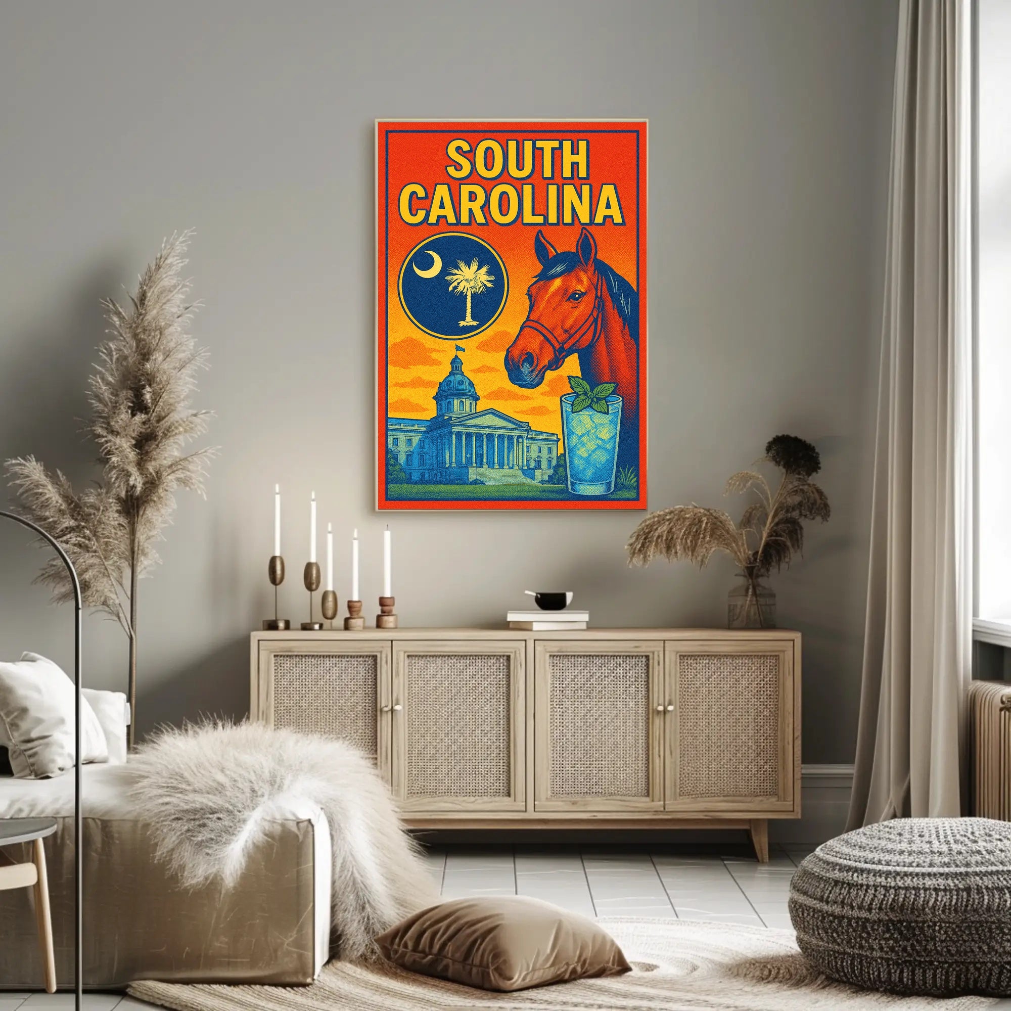 South Carolina A Vibrant Tribute Poster PosterGoat