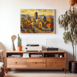Maseru, Lesotho Cityscape Art Poster