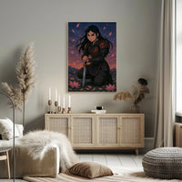 Warrior Woman Fantasy Twilight Motif: Fantasy or Mythology Poster