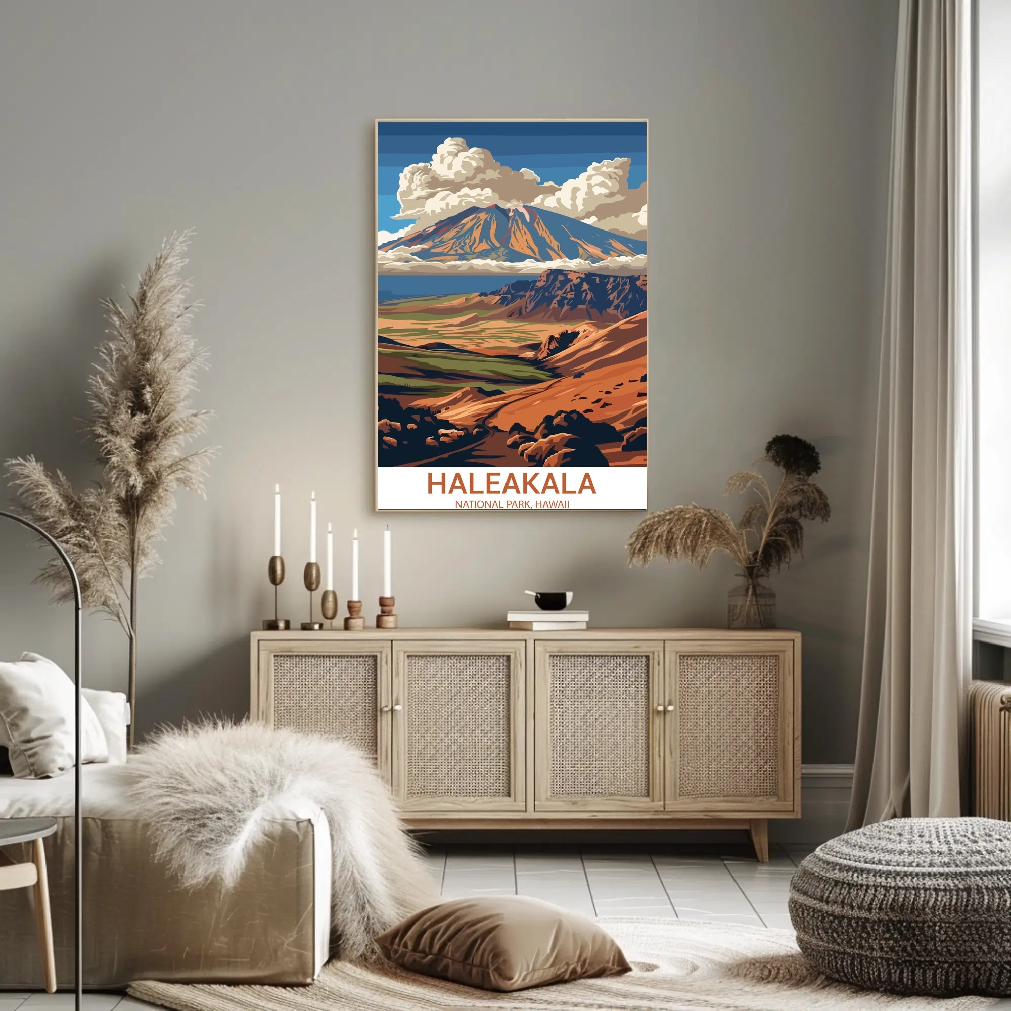 Haleakalā Scenic Travel Vintage National Park Poster
