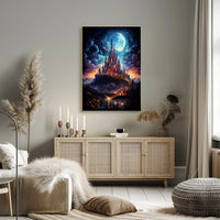 Enchanted Moonlit Castle Poster
