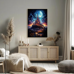Enchanted Moonlit Castle Poster