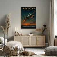 Martin XB-51 Jet Bomber Flight Military Recruitment Poster