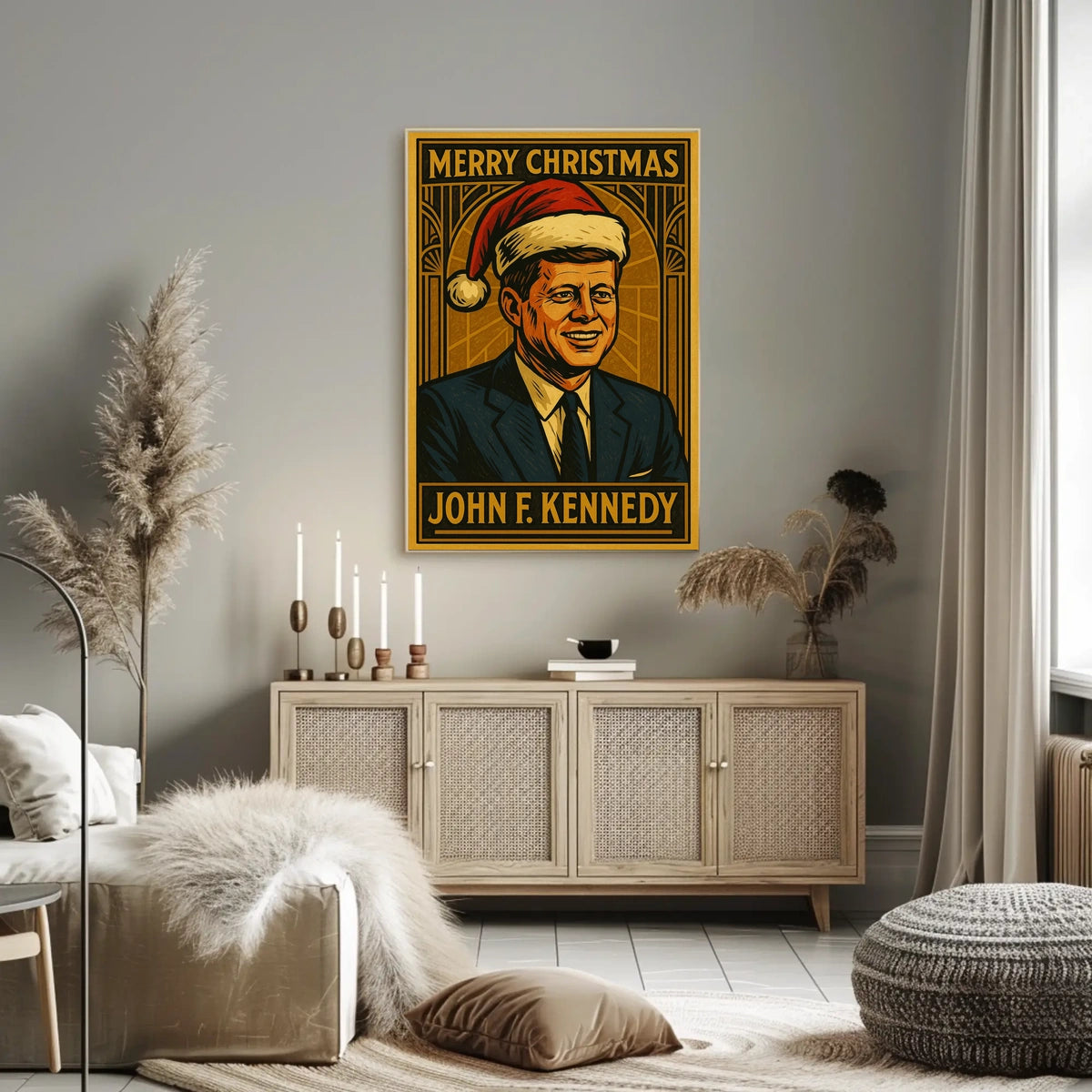 John F. Kennedy Christmas Poster