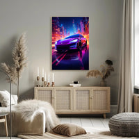 Futuristic Urban Drive Poster PosterGoat