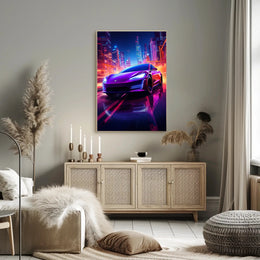 Futuristic Urban Drive Poster PosterGoat