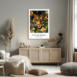 William Morris Tiger Illustration Art Poster - Animal Poster