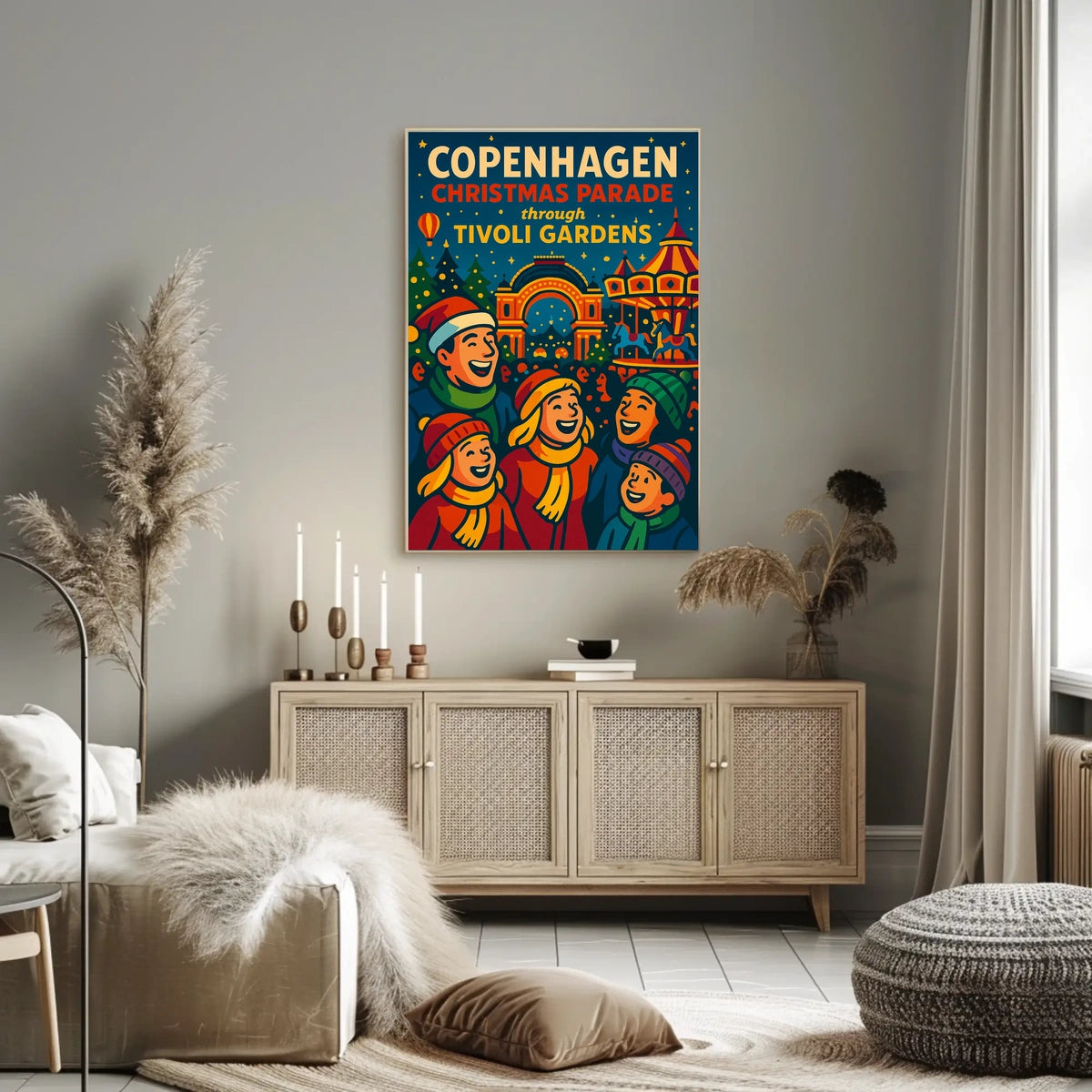 Copenhagen Christmas Parade at Tivoli Gardens Poster