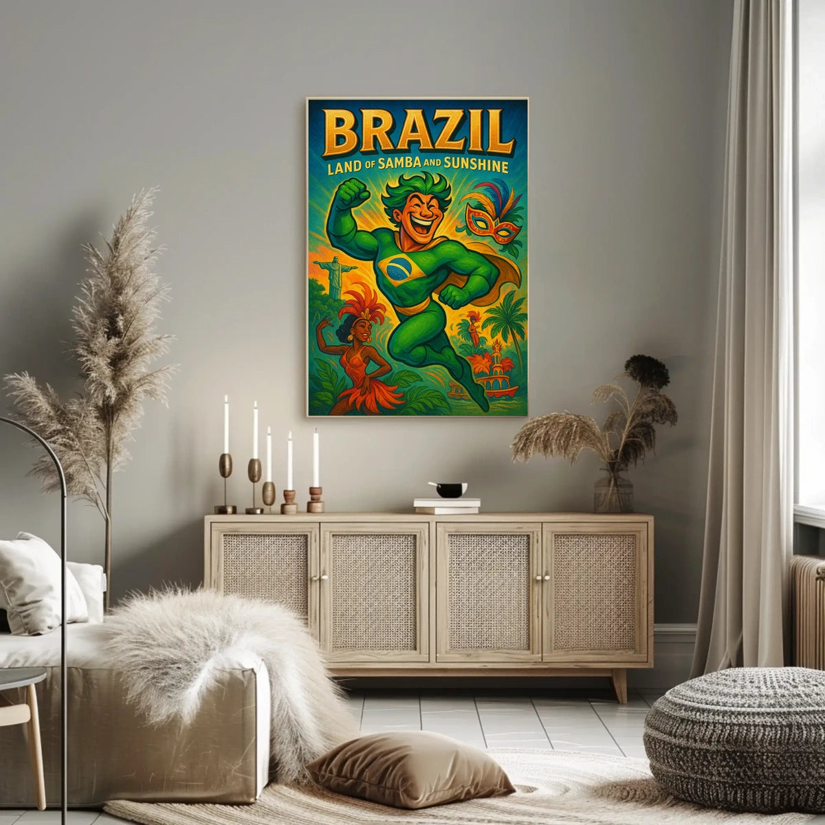 Brazil Land of Samba and Sunshine Poster