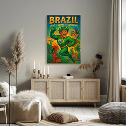 Brazil Land of Samba and Sunshine Poster