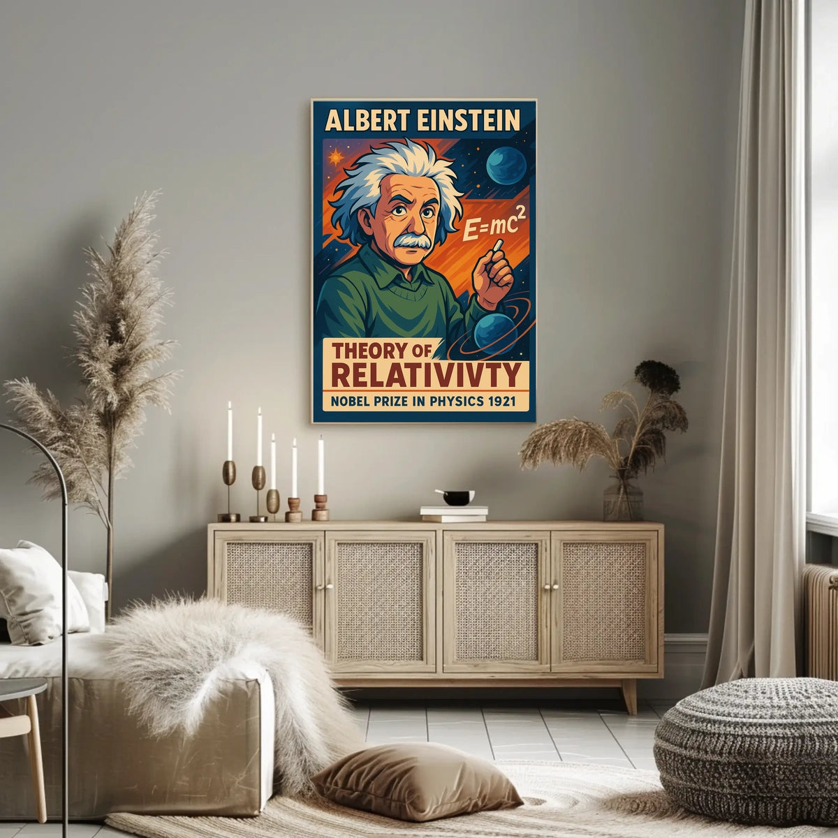 Albert Einstein Theory Of Relativity Poster