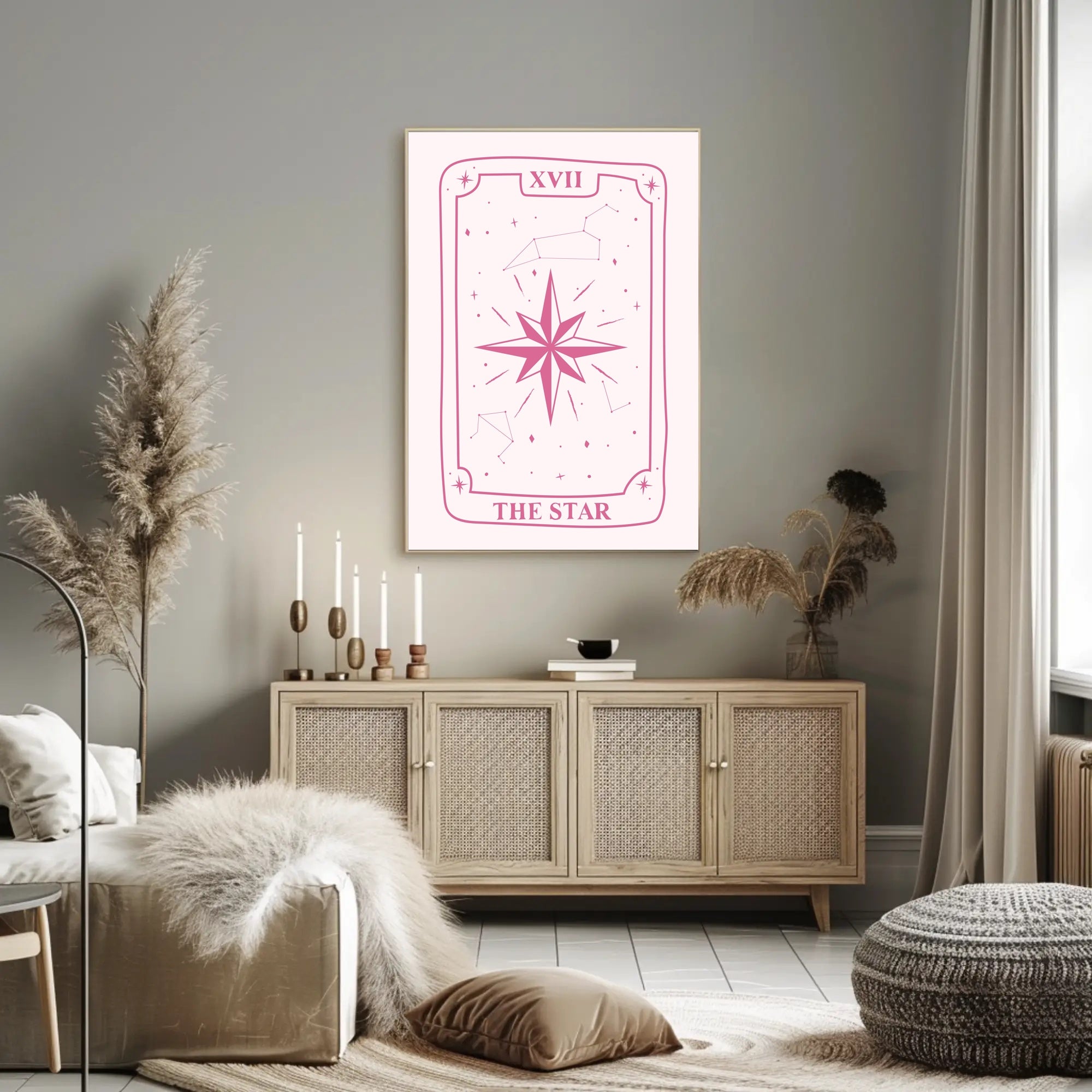 The Star Tarot Card Minimalist Artwork - Abstract Poster PosterGoat