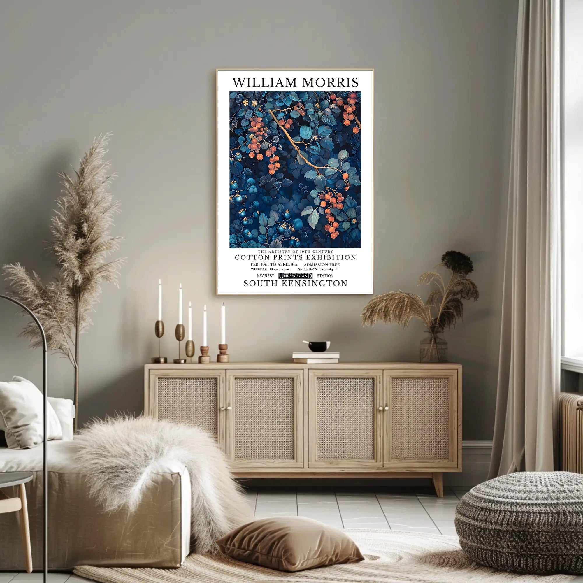 William Morris 19th Century Cotton Prints Poster