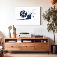 Dynamic Soccer Ball Splash Art Poster