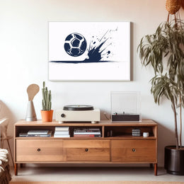 Dynamic Soccer Ball Splash Art Poster