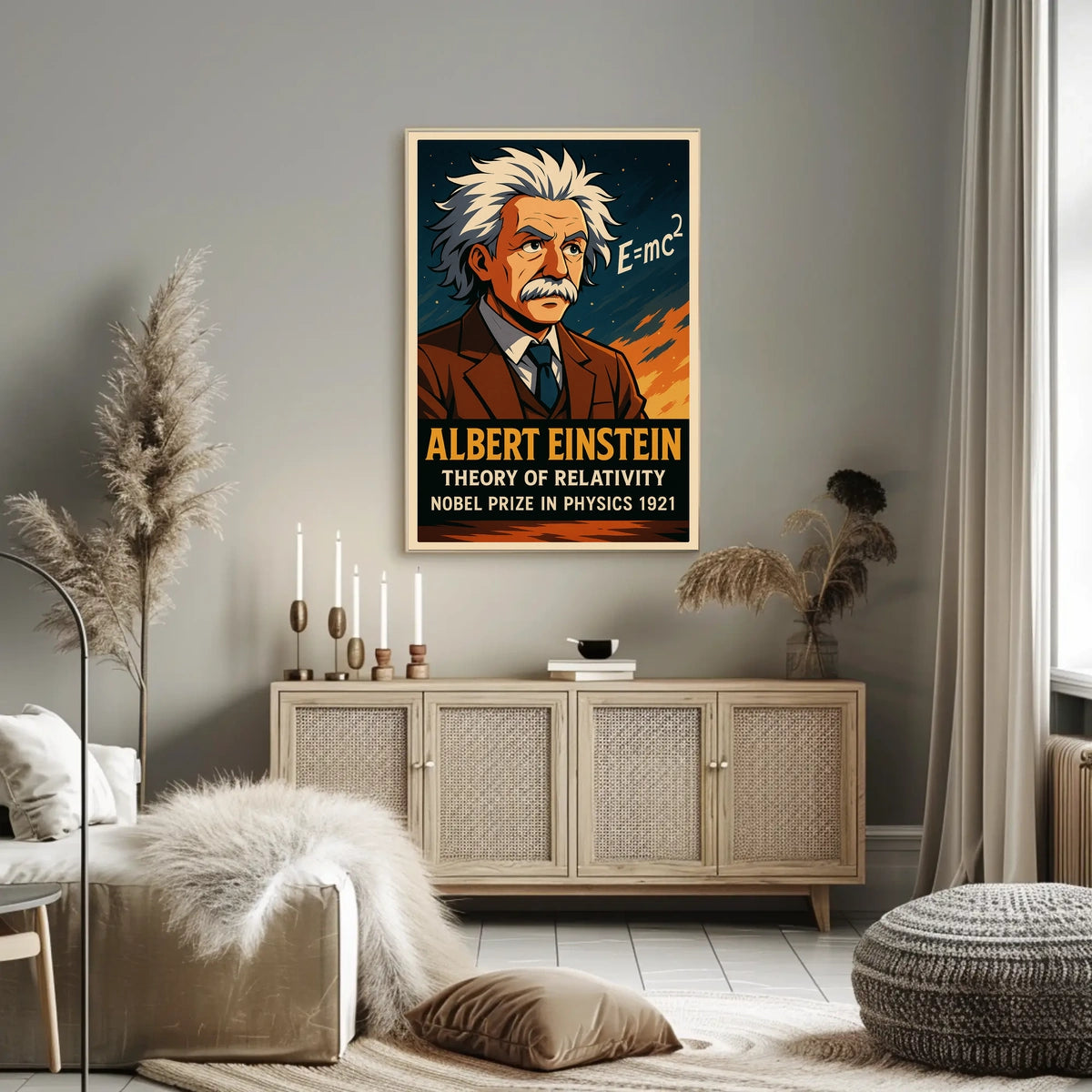 Einstein Relativity Modern Scenic Science Poster
