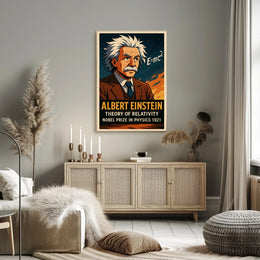 Einstein Relativity Modern Scenic Science Poster