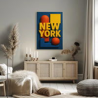 New York Abstract Design Poster Cityscape Wall Art Decor