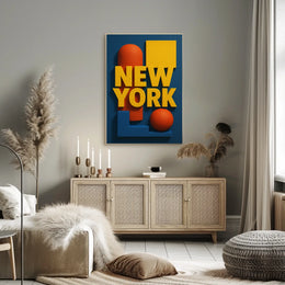 New York Abstract Design Poster Cityscape Wall Art Decor