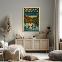 Cleveland Lakefront Glow Poster