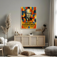 Mid-Century Modern Patriotic Abstract Portrait Poster
