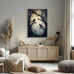 Ravens on Barren Branches Artistic Poster