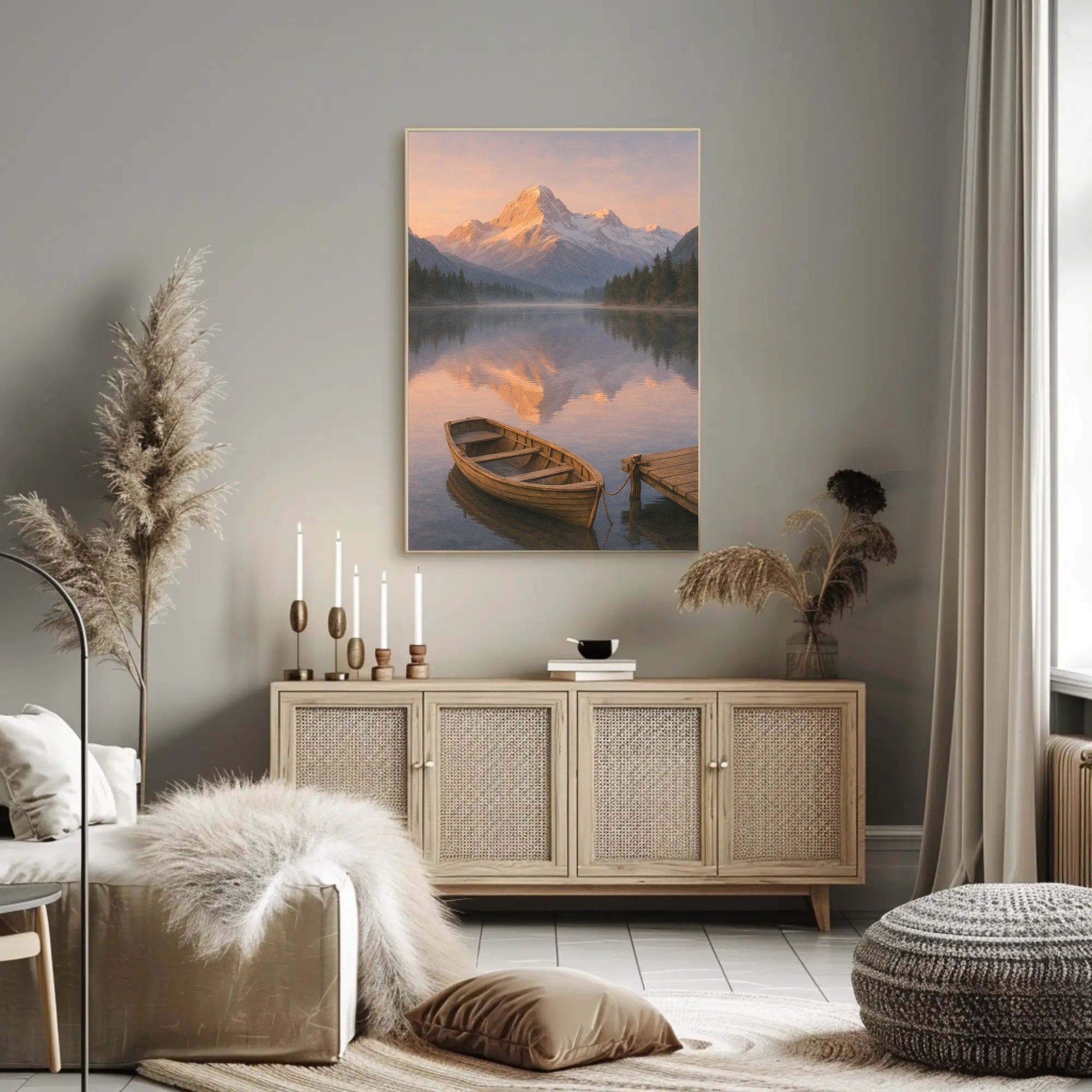 Serene Alpine Morning Poster