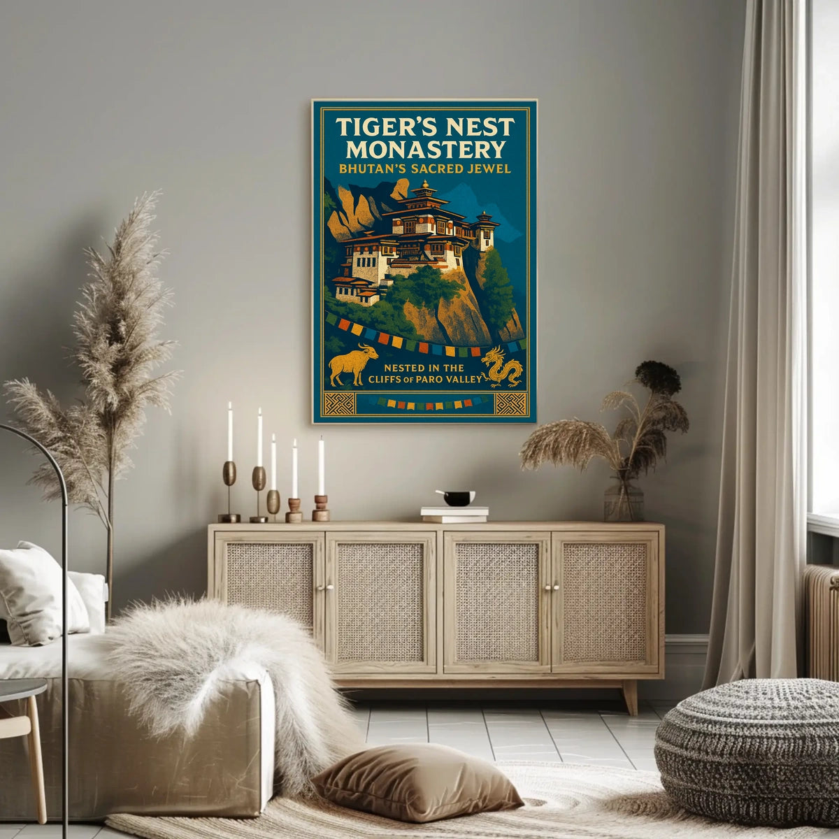 Tigers Nest Monastery Bhutans Sacred Jewel Poster
