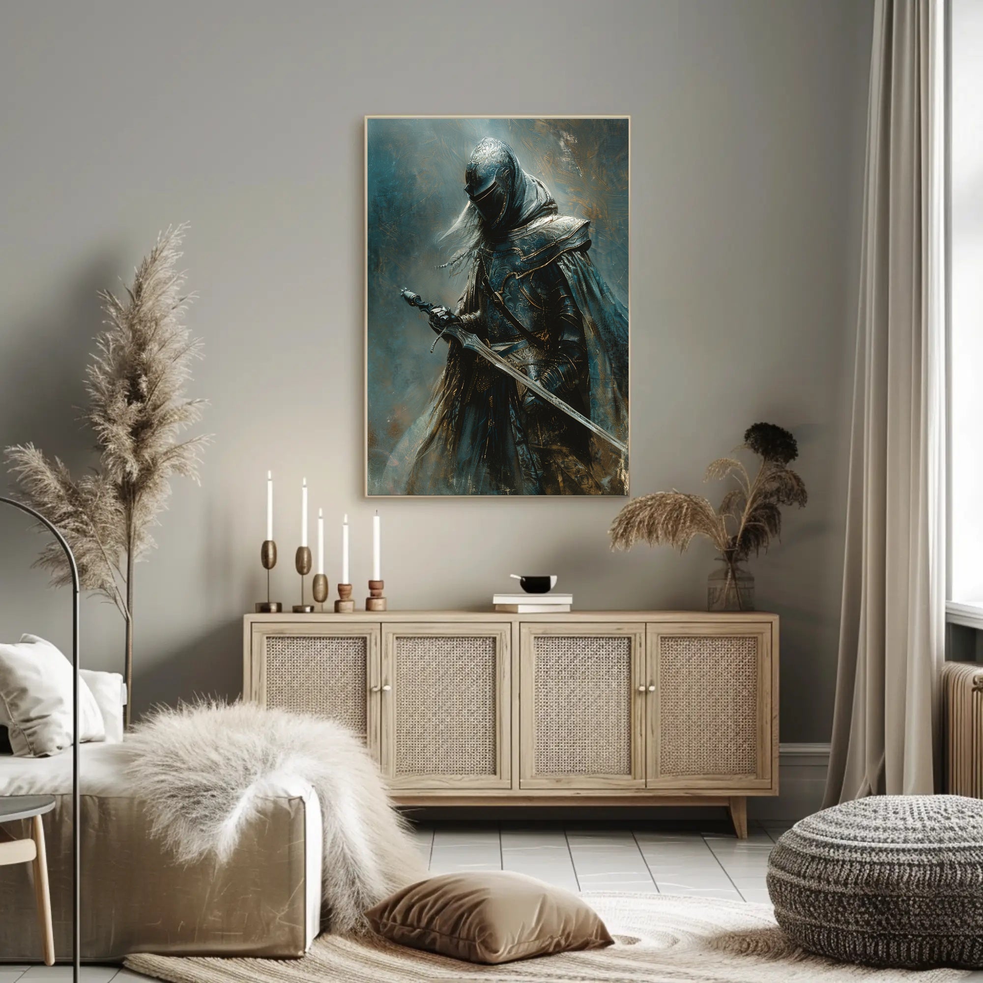 Medieval Knight in Armor: Fantasy or Mythology Poster PosterGoat