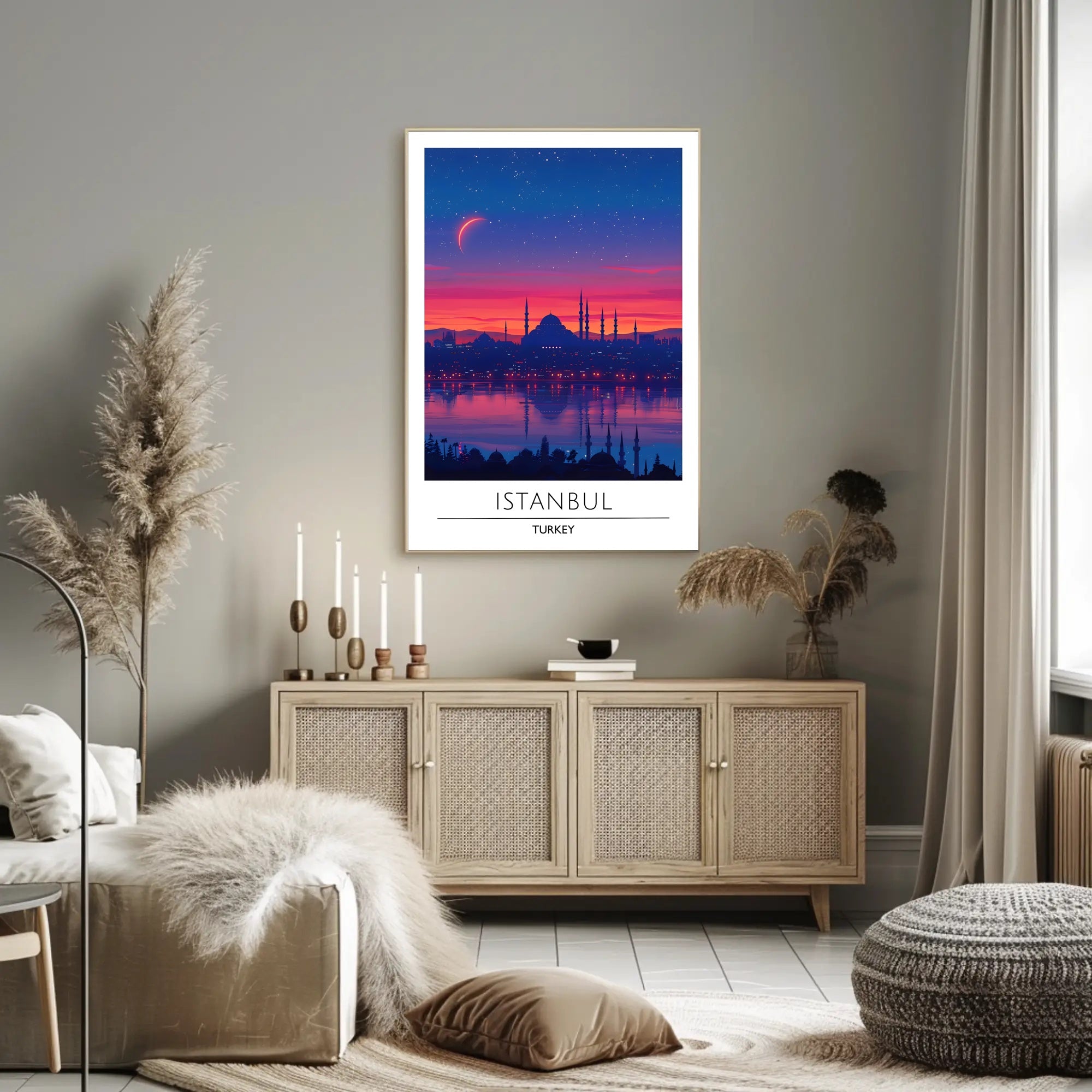 Istanbul Twilight Skyline Enchantment Urban or Cityscape Poster