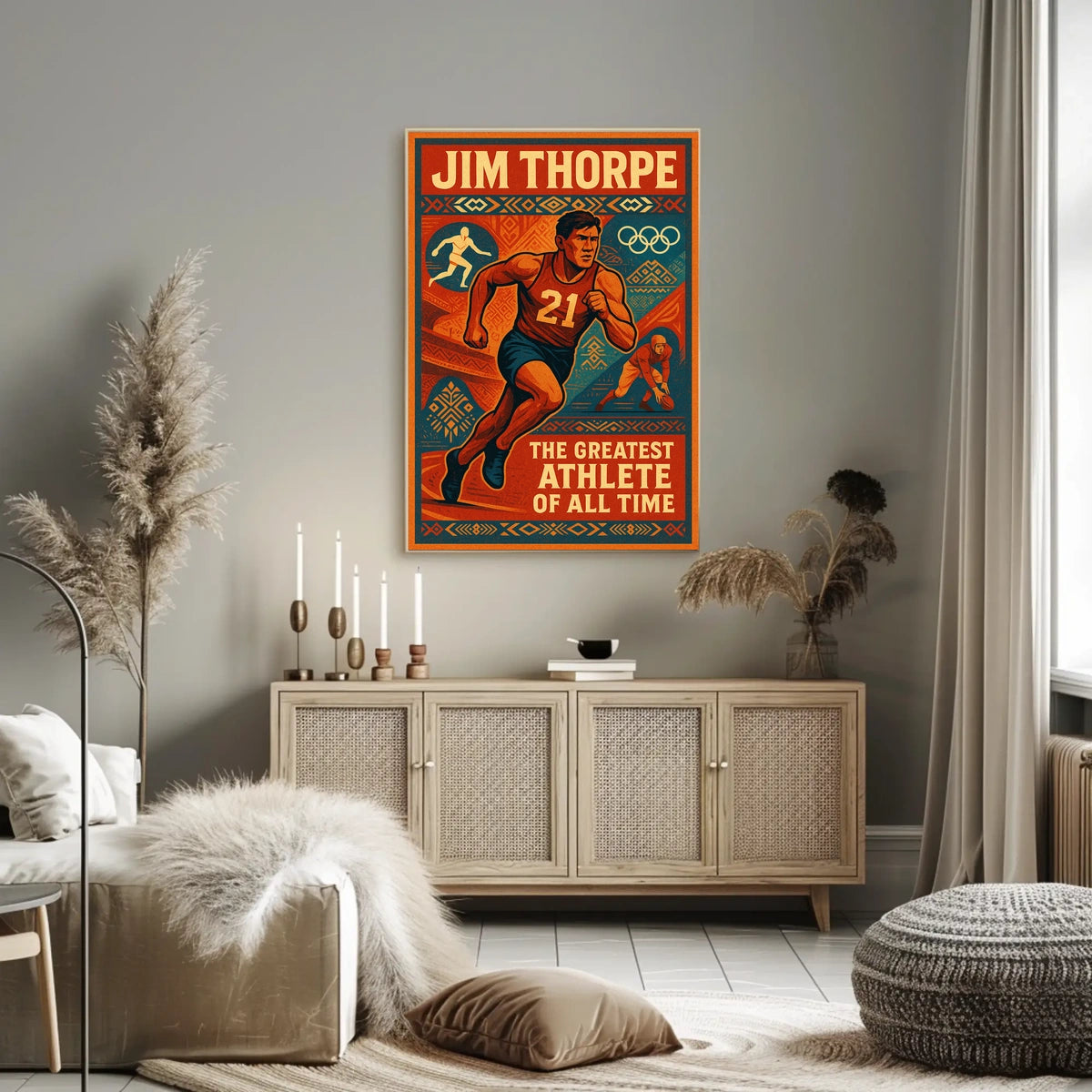 Jim Thorpe Legendary Athlete Poster