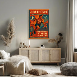 Jim Thorpe Legendary Athlete Poster