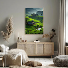 Tranquil Terraced Landscapes Southeast Asian Rice Paddies Heritage Poster