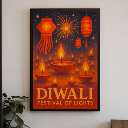 Diwali Festival of Lights Travel Poster