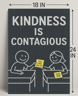 Kindness is Contagious Poster PosterGoat