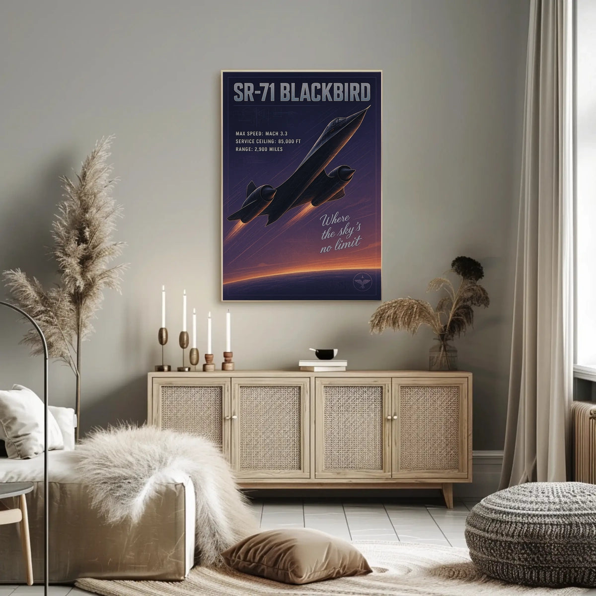 SR-71 Blackbird The Speed Icon Poster