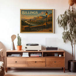Billings Gateway to the West Travel Poster
