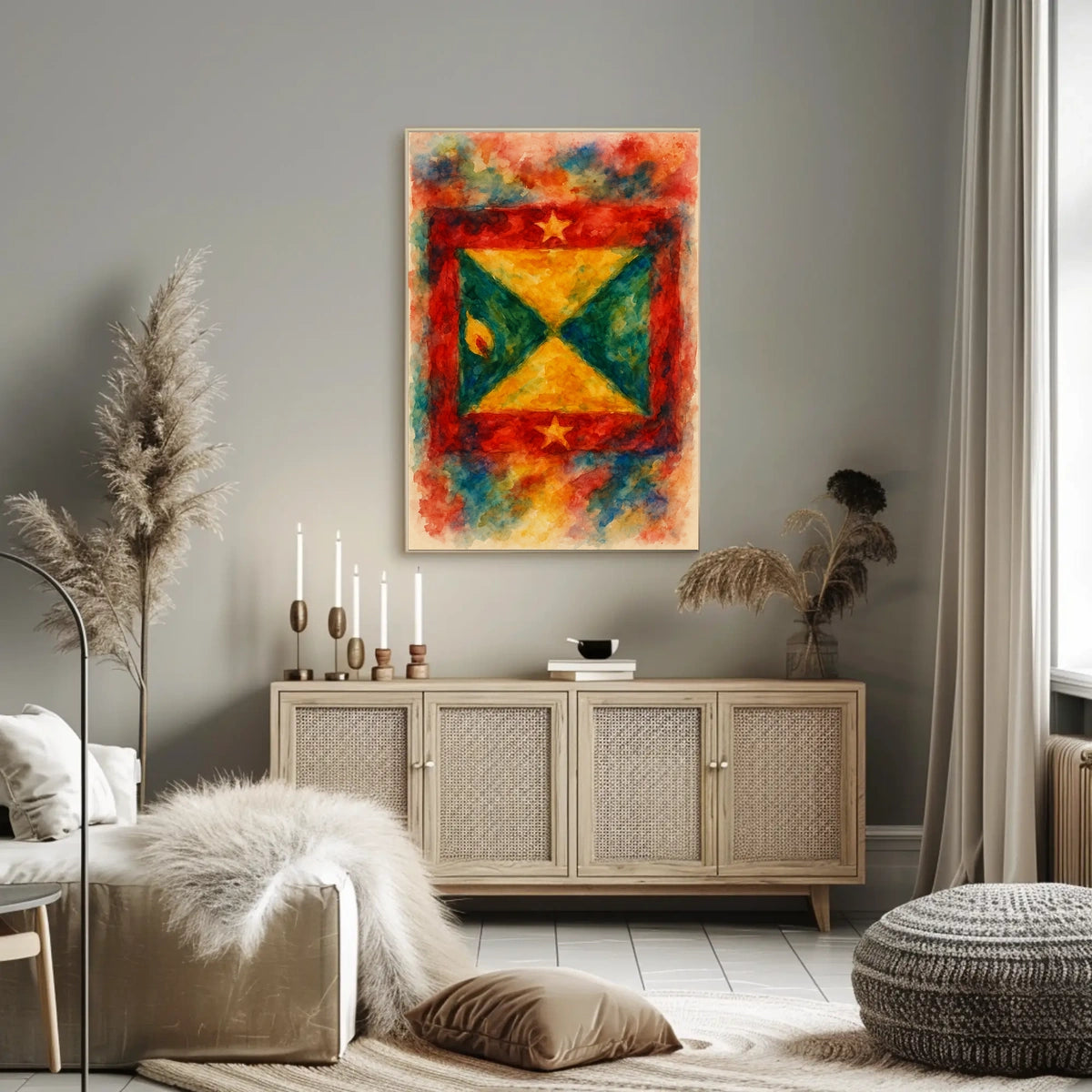 Vibrant Abstract Flag Poster