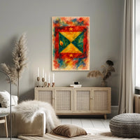 Vibrant Abstract Flag Poster