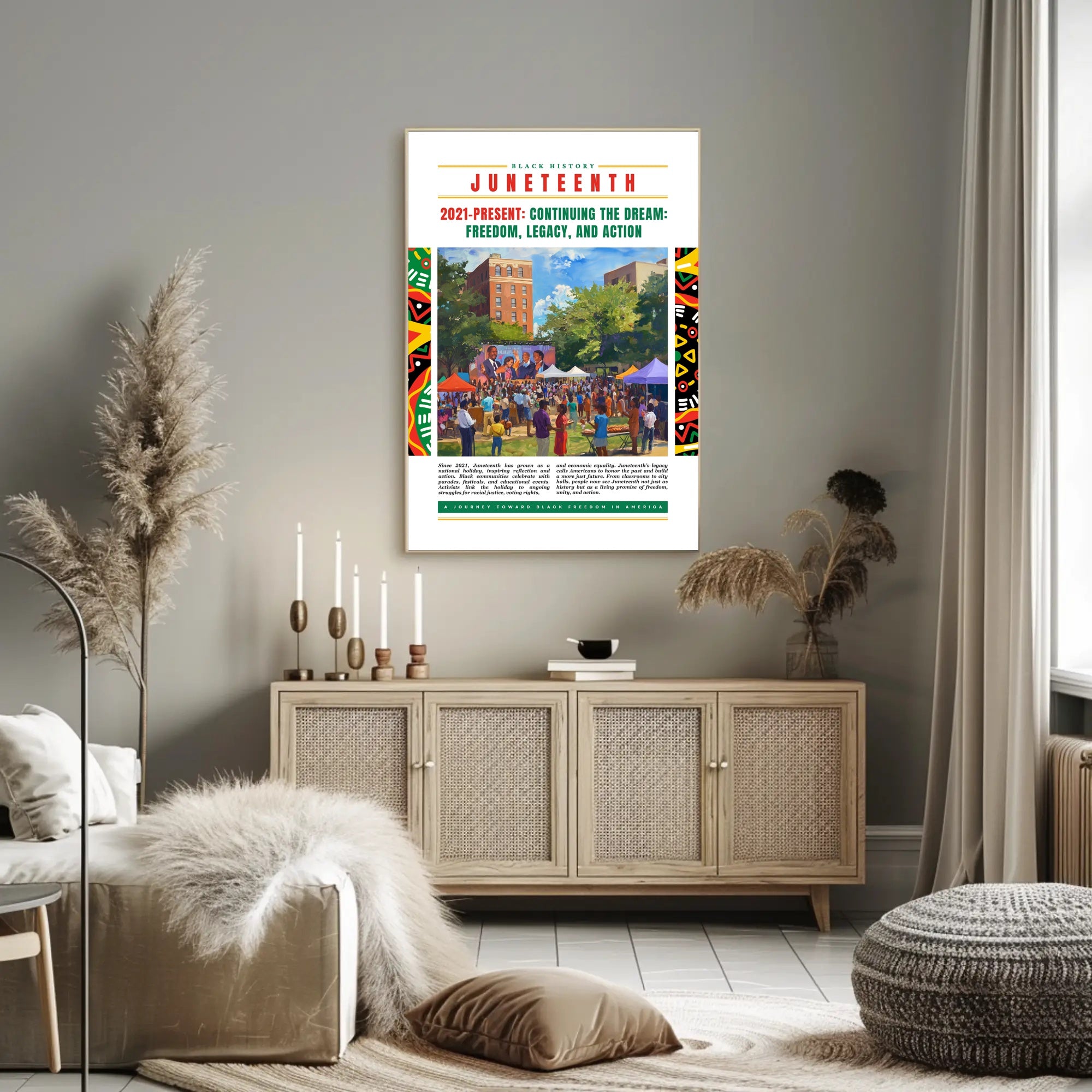 Juneteenth Celebration Patriotic Bold Cultural or Heritage Poster