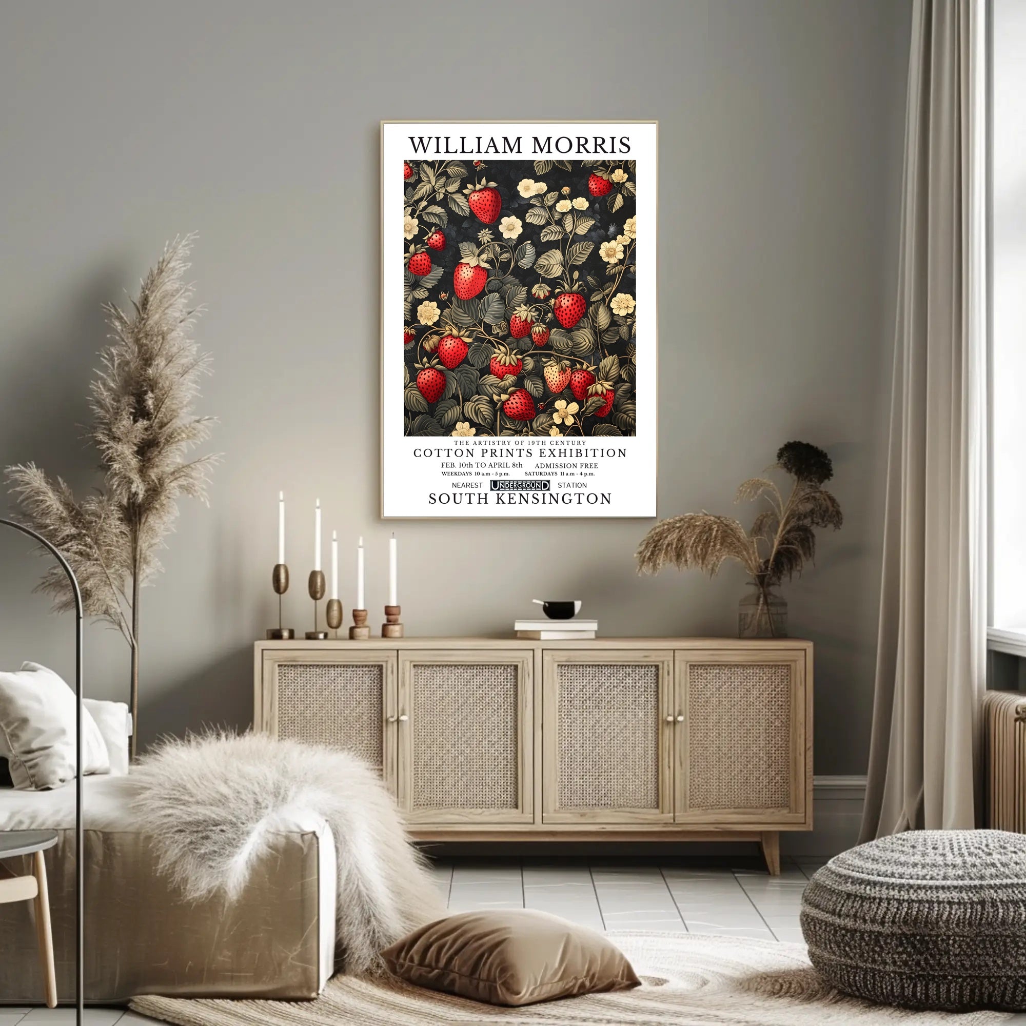 William Morris 19th Century Cotton Prints Poster