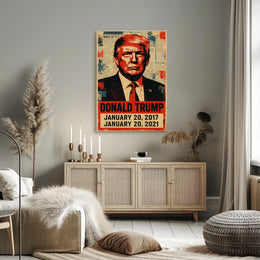 Donald Trump 45th President of the United States Street Art Mashup Poster