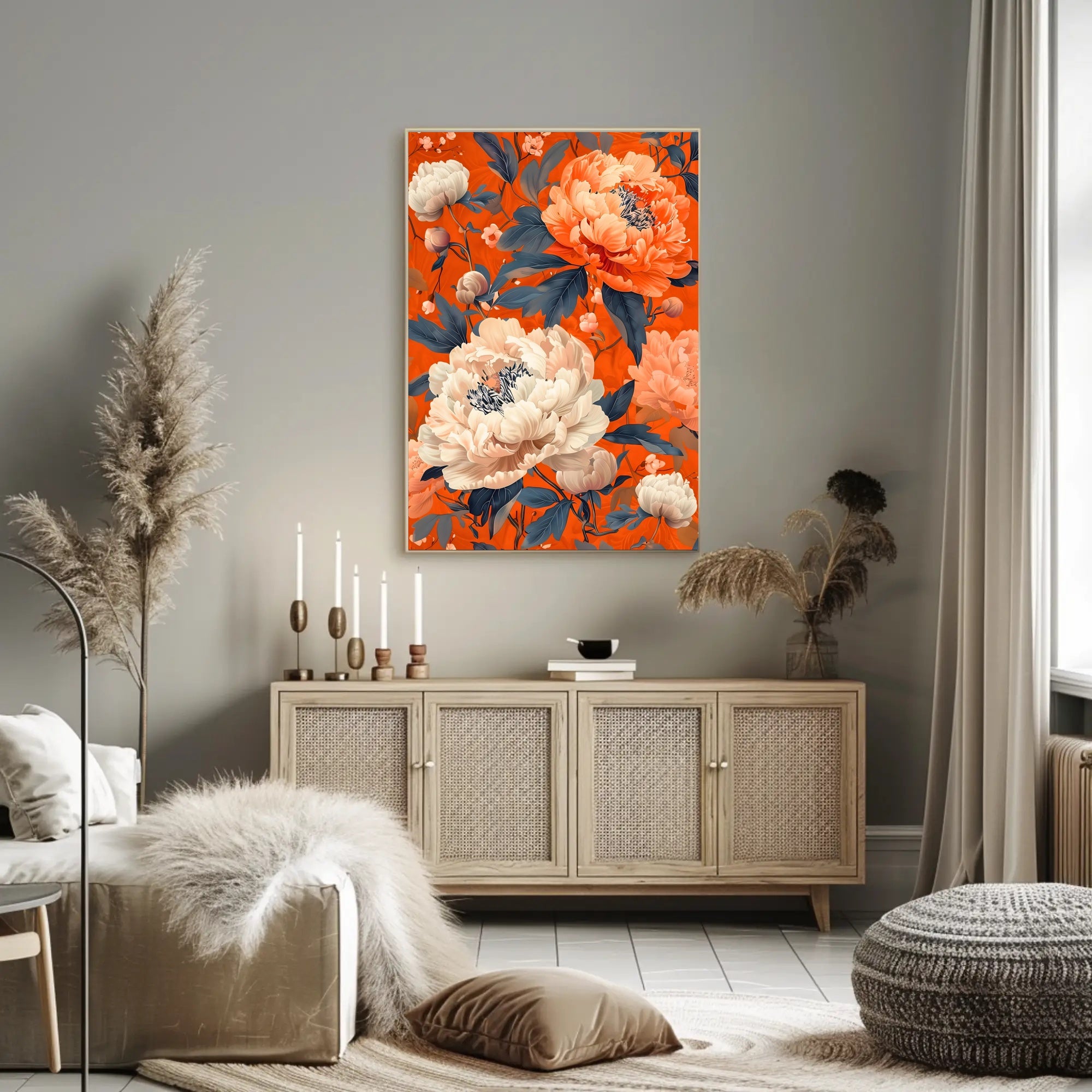 Vibrant Floral Elegance Wall Art Print