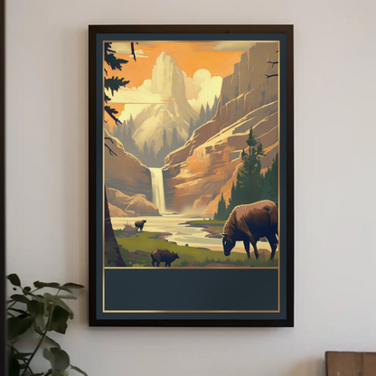 Majestic Western Mountain Scenery Travel Poster