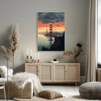 Golden Gate At Dusk Poster
