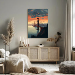 Golden Gate At Dusk Poster