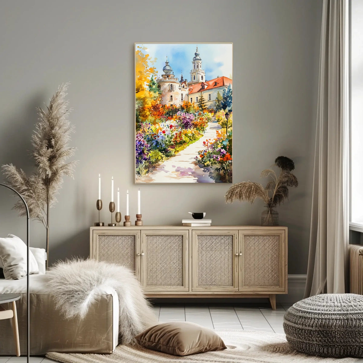 Belarus Nesvizh Castle Gardens Poster