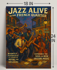 Jazz Performance in New Orleans Music or Concert Poster